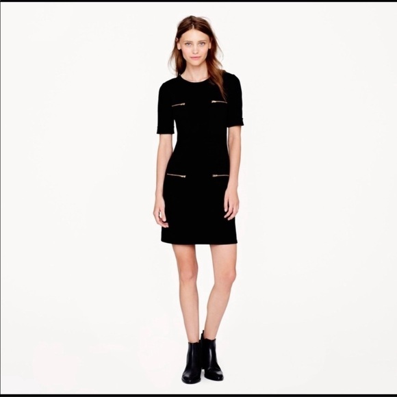 J. Crew Factory Dresses & Skirts - J.Crew Factory Black Ponte Utility Shift Dress